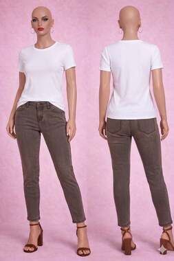 Grey size 27 Free People Skinny Jeans Size 27 Brown Stretch Denim Women Mid Rise
